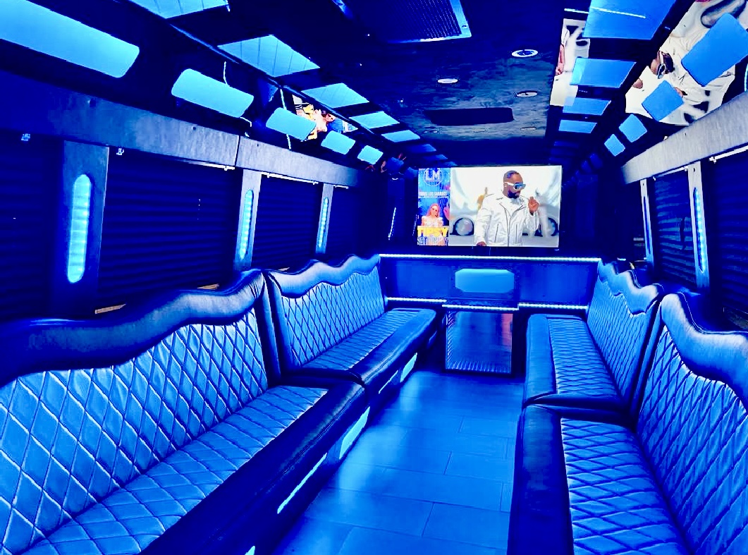 The Luxe Party Bus Interior